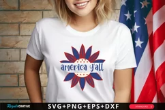 America Y'all SVG, 4th Of July SVG Design Product Image 1