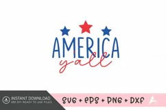 America y'all SVG , USA Celebration SVG , USA SVG Product Image 1