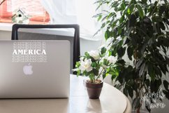America T-shirt design decal, Stack text SVG, SVG Product Image 5
