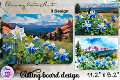 American landscape cutting board design - cutting board desi Product Image 1