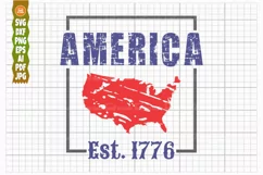 America Est 1776 SVG |Patriotic | Usa Clipart | Silhouette Product Image 1