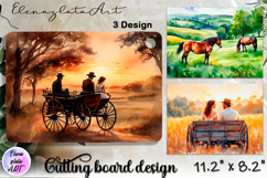 American landscape cutting board design - cutting board desi Product Image 1