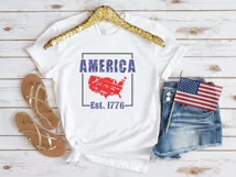 America Est 1776 SVG |Patriotic | Usa Clipart | Silhouette Product Image 4