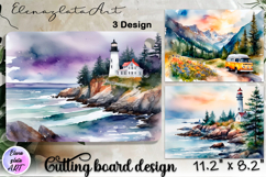 American landscape cutting board design - cutting board desi Product Image 1