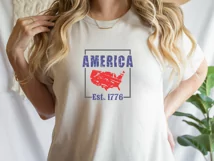 America Est 1776 SVG |Patriotic | Usa Clipart | Silhouette Product Image 3