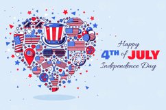 America Independence Heart Product Image 1