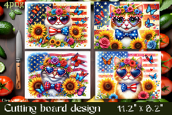 Cutting board design with the American flag of the USA. Product Image 1