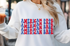 American Babe SVG, Retro 4th July SVG Product Image 1