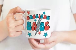 American Babe Sublimation | Retro Patriotic Shirt Print Product Image 2