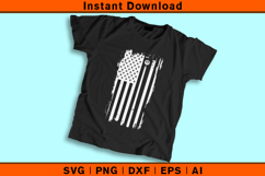 Billiards American Flag SVG | Pool Cue &amp; 8 Ball Cut File Product Image 2