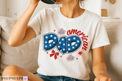 4th of July American Dad Hand-drawn PNG SVG T-shirt Design Product Image 2