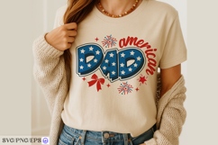 4th of July American Dad Hand-drawn PNG SVG T-shirt Design Product Image 4