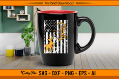 American Deer Bow Hunter Flag Hunting SVG Product Image 3