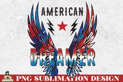 Retro american dreamer png / 4th of July sublimation design Product Image 1