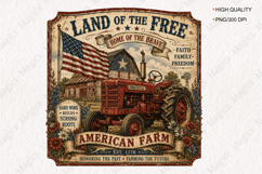 Patriotic Americana Vintage Sign PNG Bundle Product Image 3