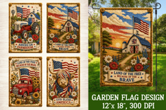 American Farmhouse 4 Garden Flag Designs PNG Sublimation Product Image 4