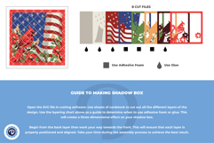 Land of the Free 3D SVG - Cardinal 3D Shadow Box Product Image 5