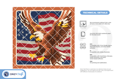 Bald Eagle Freedom Shadow Box SVG Product Image 4