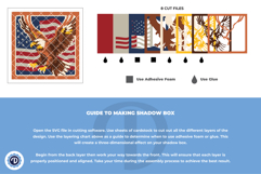 Bald Eagle Freedom Shadow Box SVG Product Image 5