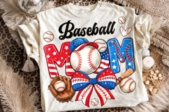 Baseball Mom Patriotic PNG, Baseball Game Day PNG, Sports Product Image 1