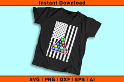 Billiards American Flag SVG | Pool Balls Triangle Cut File Product Image 2