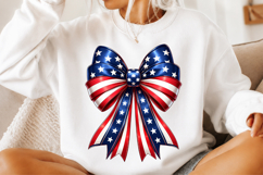 American Flag Bow Clipart Product Image 2