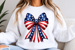 American Flag Bow Clipart Product Image 3