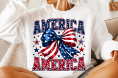 American Flag Bow Png Product Image 2