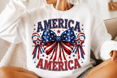 American Flag Bow Png Product Image 2