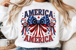 American Flag Bow Png Product Image 3