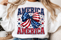 American Flag Bow Png Product Image 3