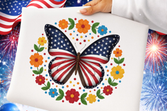 American Flag Butterfly PNG 4th Of July Product Image 1