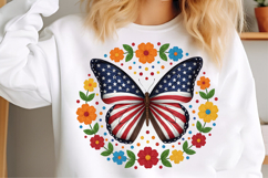 American Flag Butterfly PNG 4th Of July Product Image 3