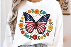American Flag Butterfly PNG 4th Of July Product Image 4