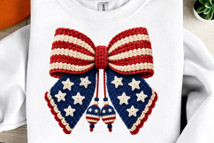 American Flag Coquette Bow PNG Product Image 1