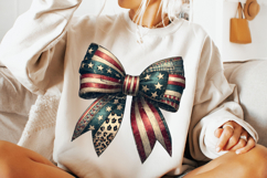 American Flag Coquette Bow PNG, 4th Of July PNG, Patriotic Product Image 2