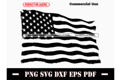 American Flag Distressed Waving SVG PNG DXF EPS PDF Product Image 1