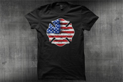 American Flag Firefighter Shield Product Image 1