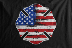 American Flag Firefighter Shield Product Image 2