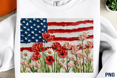USA Brushstroke Wildflower Sublimation Product Image 1