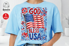 God Bless the USA Patriotic 4th of July Flag Product Image 1