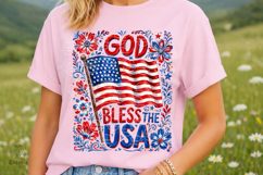 God Bless the USA Patriotic 4th of July Flag Product Image 3