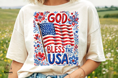 God Bless the USA Patriotic 4th of July Flag Product Image 4