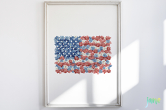 American Flag Flowers Clipart Product Image 2