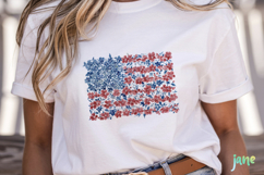 American Flag Flowers Clipart Product Image 4