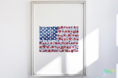 American Flag Flowers Clipart Product Image 3