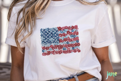 American Flag Flowers Clipart Product Image 5