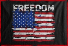 Freedom American Flag with Distressed Product Image 2