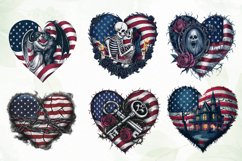 American Flag Gothic Heart Sublimation Product Image 3