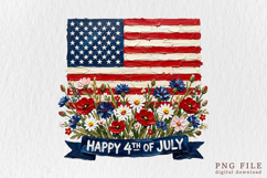 American Flag Hand Painted PNG Product Image 1